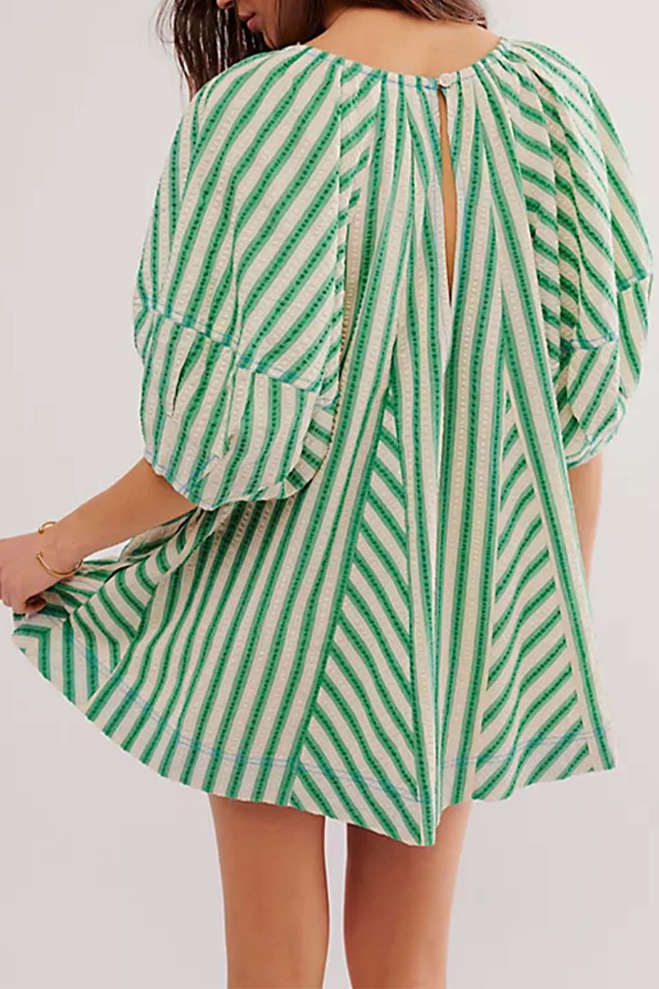 Alicia - contrast stripe drawstring rompers