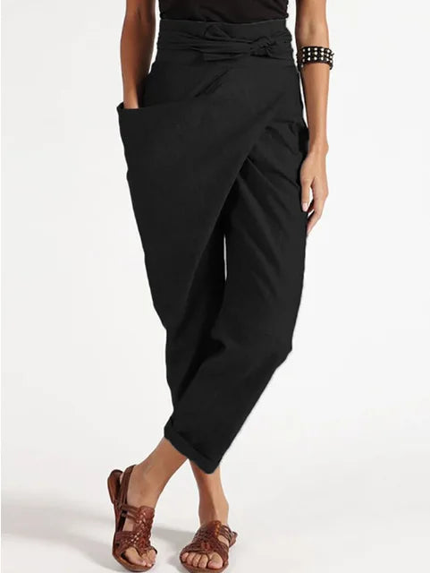 Women's Asymmetric Loose High Waist Trousers