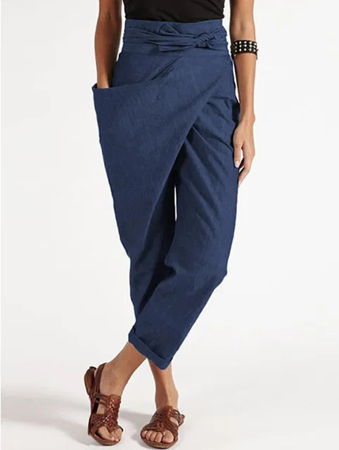 Women's Asymmetric Loose High Waist Trousers