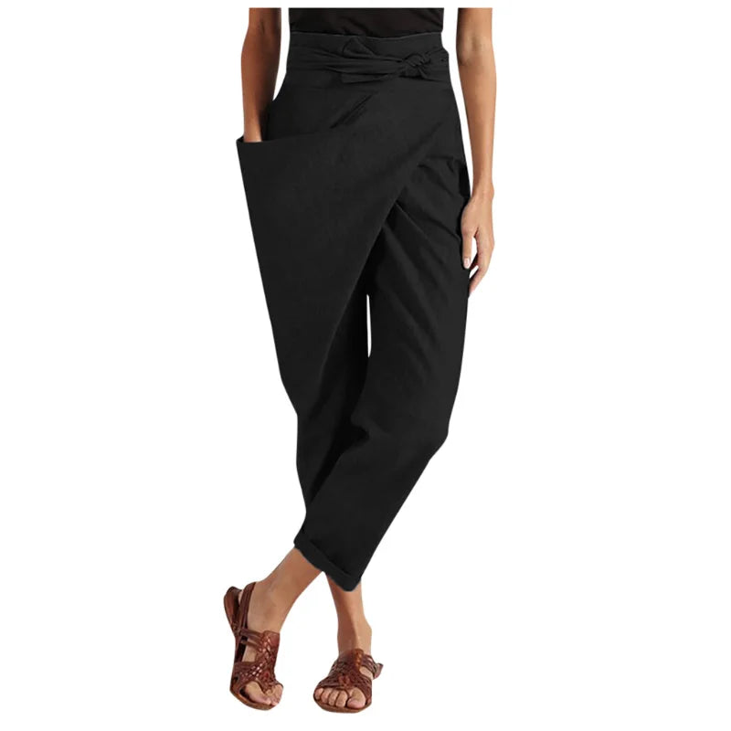 Women's Asymmetric Loose High Waist Trousers