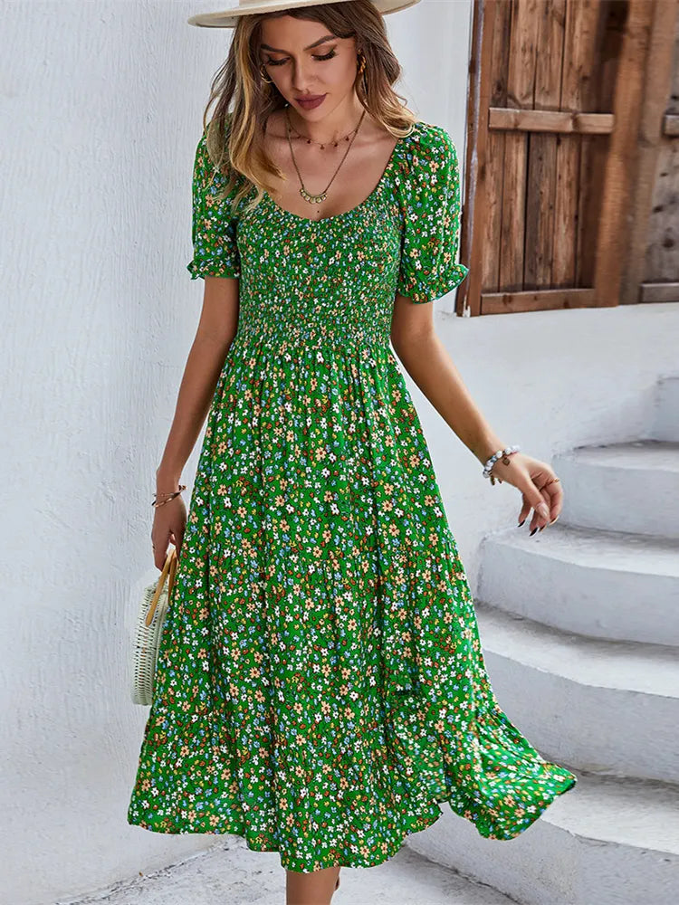 Vintage dress with floral print
