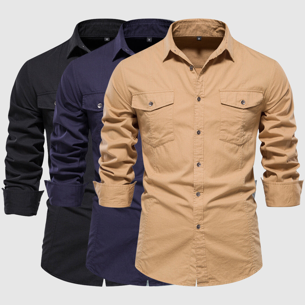 Kallum - Men's solid casual shirt