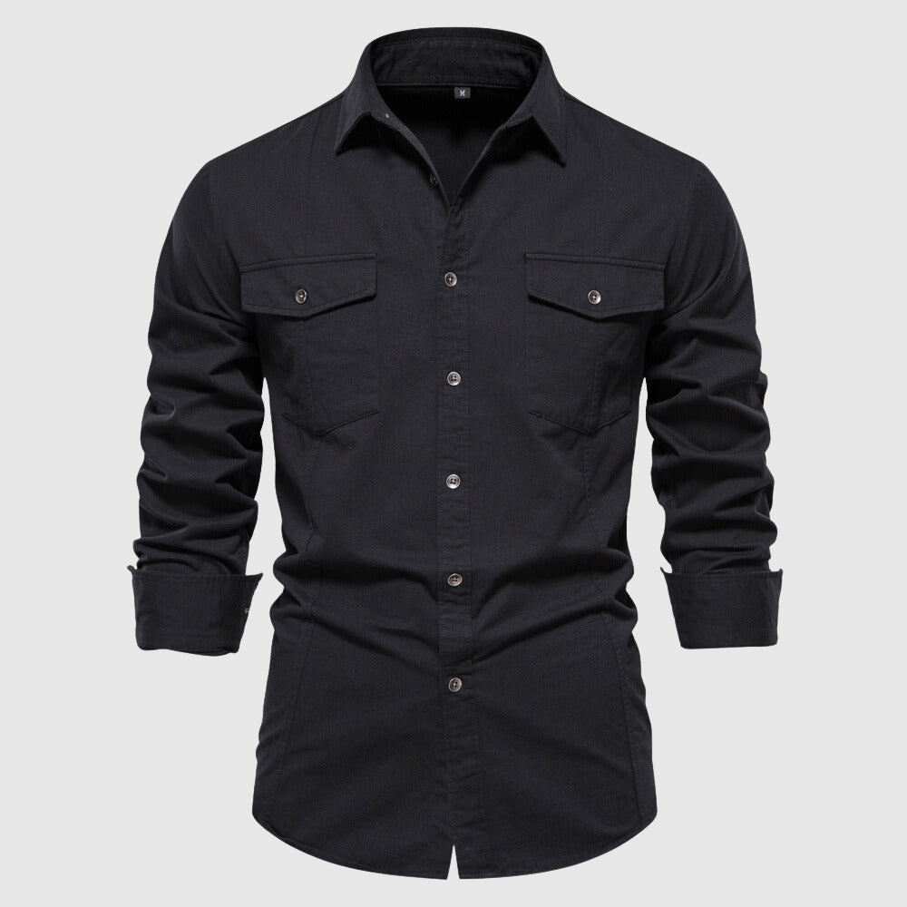 Kallum - Men's solid casual shirt