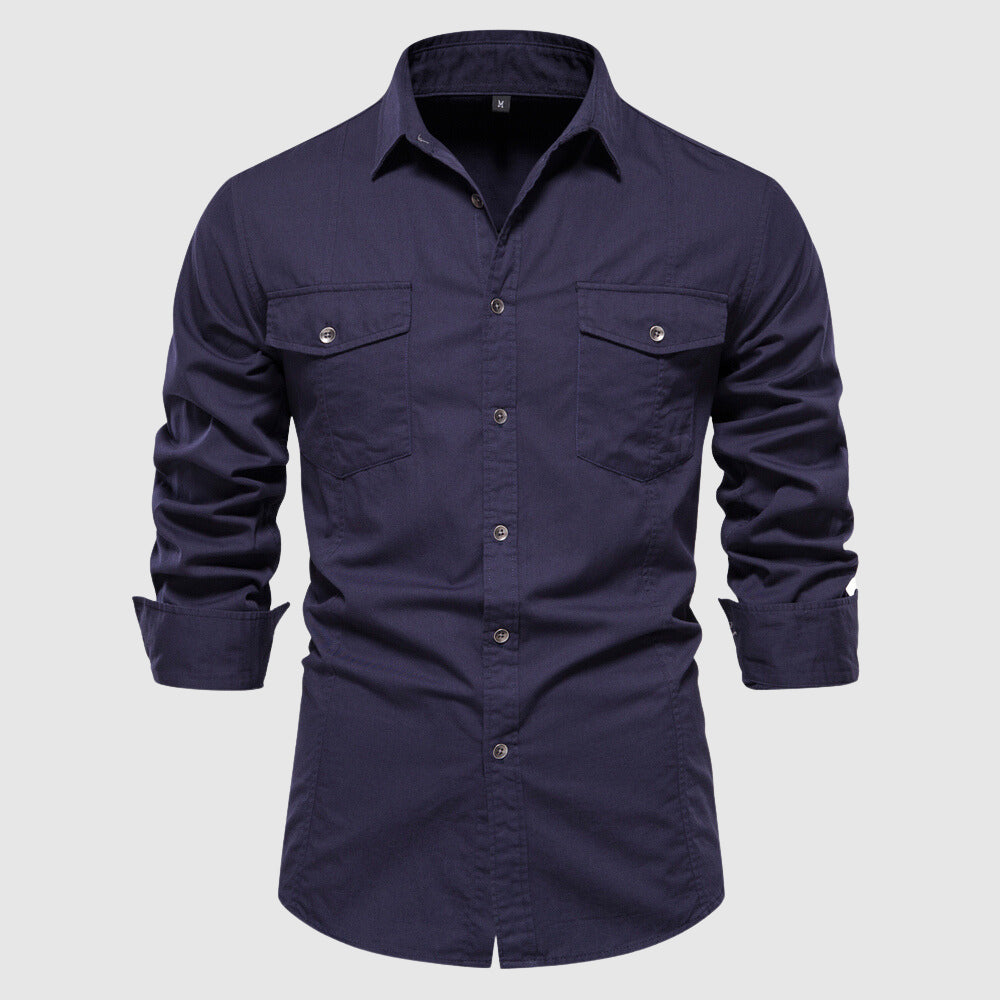 Kallum - Men's solid casual shirt