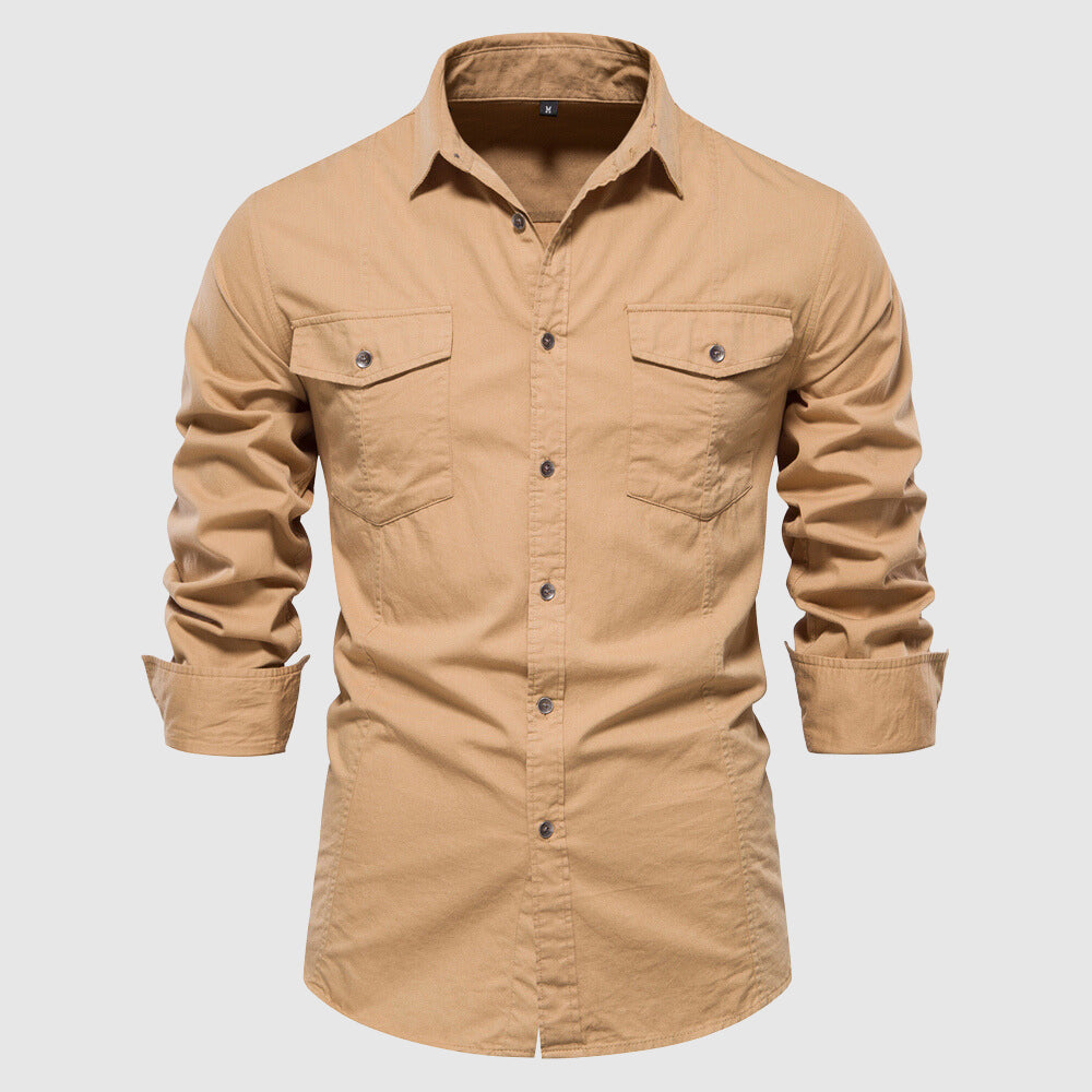 Kallum - Men's solid casual shirt