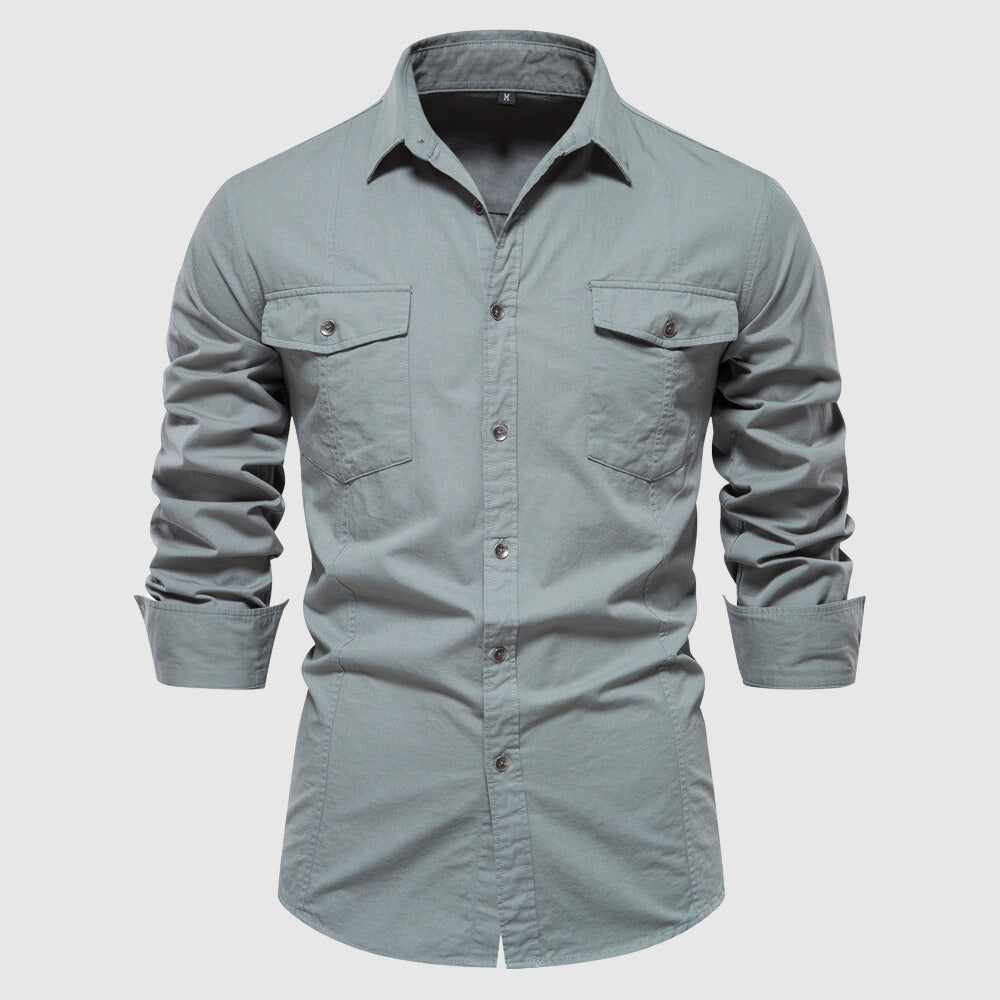 Kallum - Men's solid casual shirt