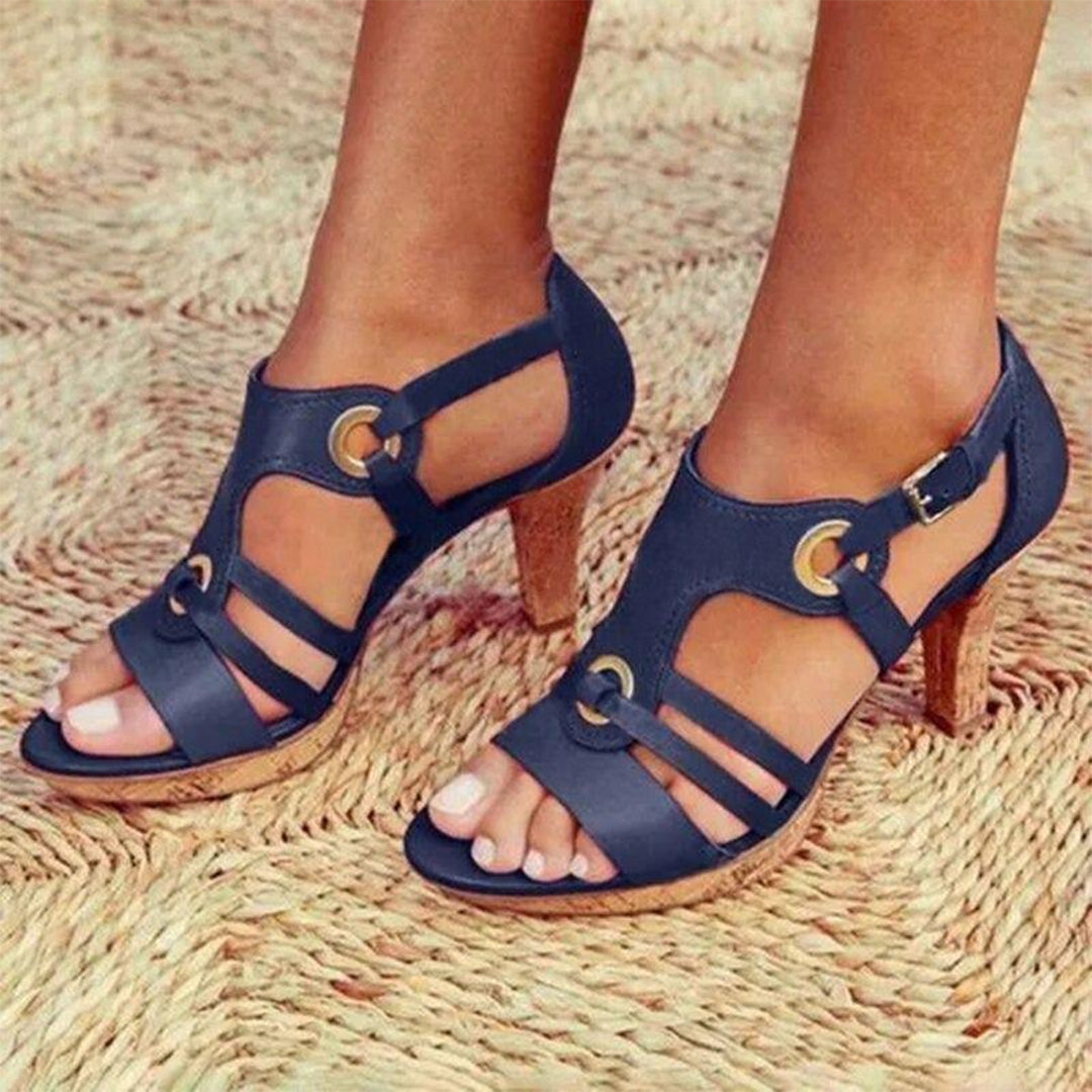 Tamsin - Comfortable sandals with a high heel