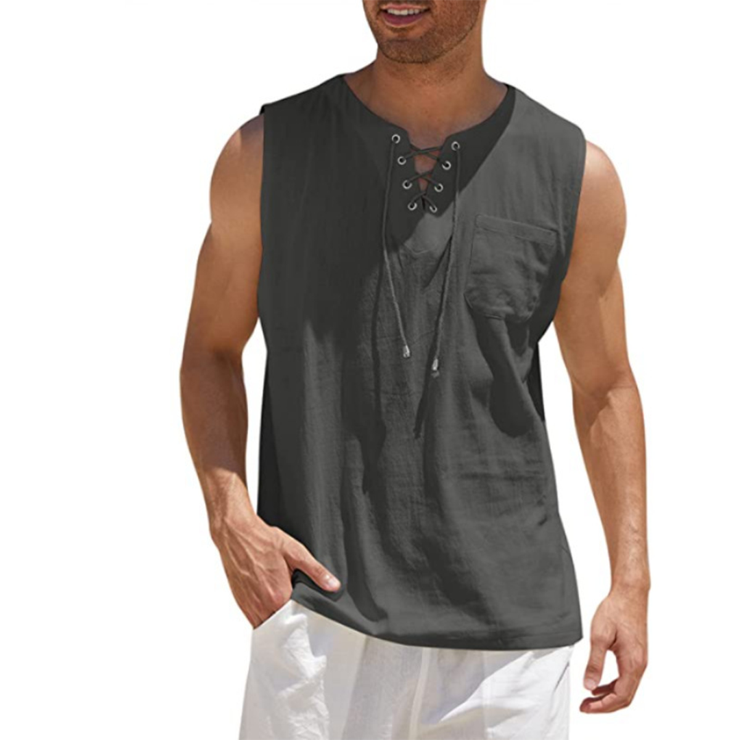 Anselm - Sleeveless Shirt - Casual - Linen - Ideal for Summer