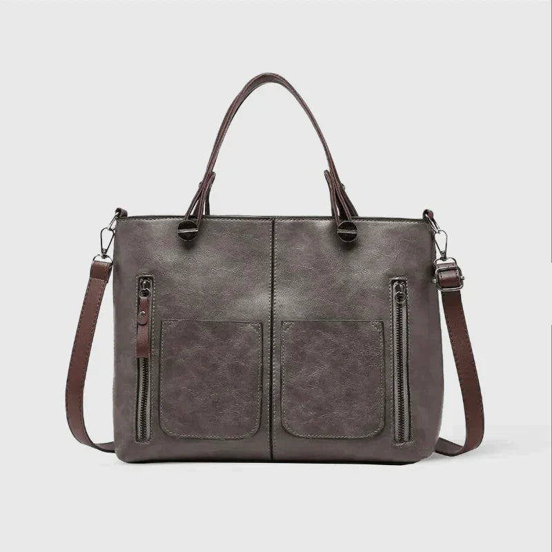 Verona bag in vegetable leather with multiple compartments