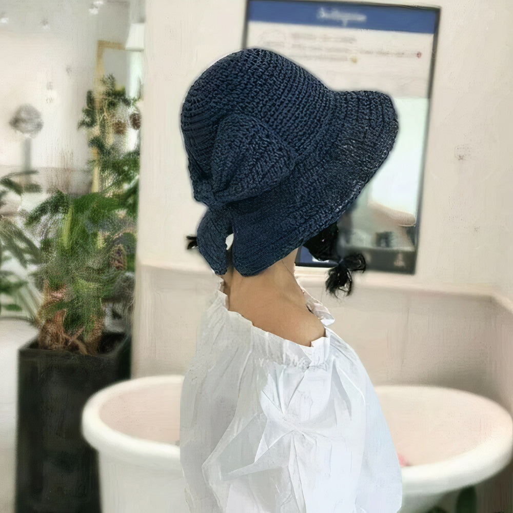 ELNA - Foldable summer hat with bow