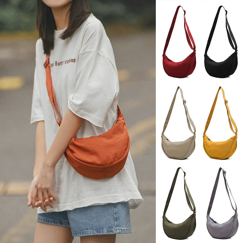 Crescent-shaped bag