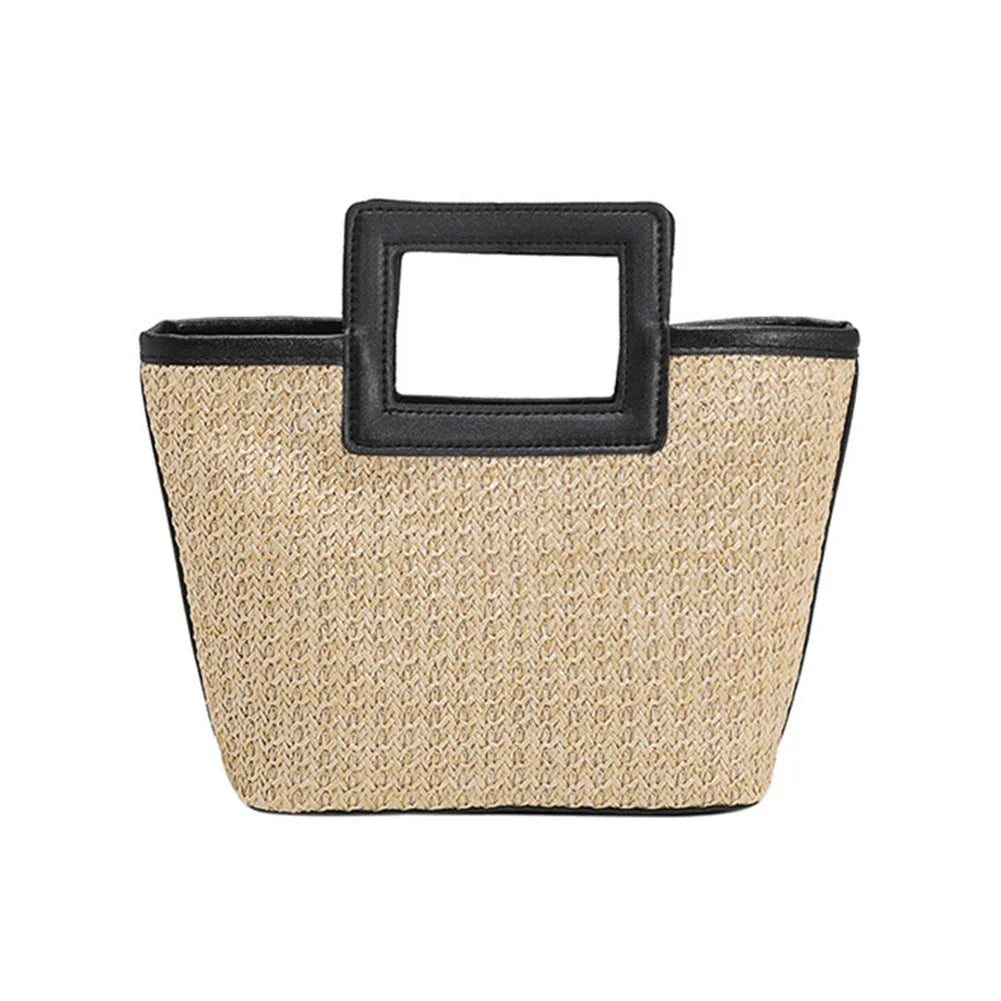 Bianca - Chic textured clutch with eye-catching handle