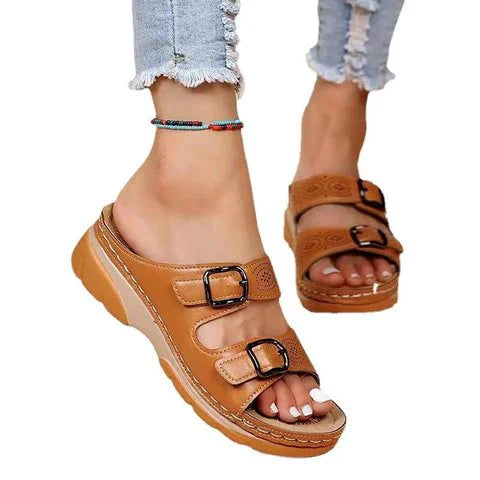 Orthopedic leather sandals | glayza