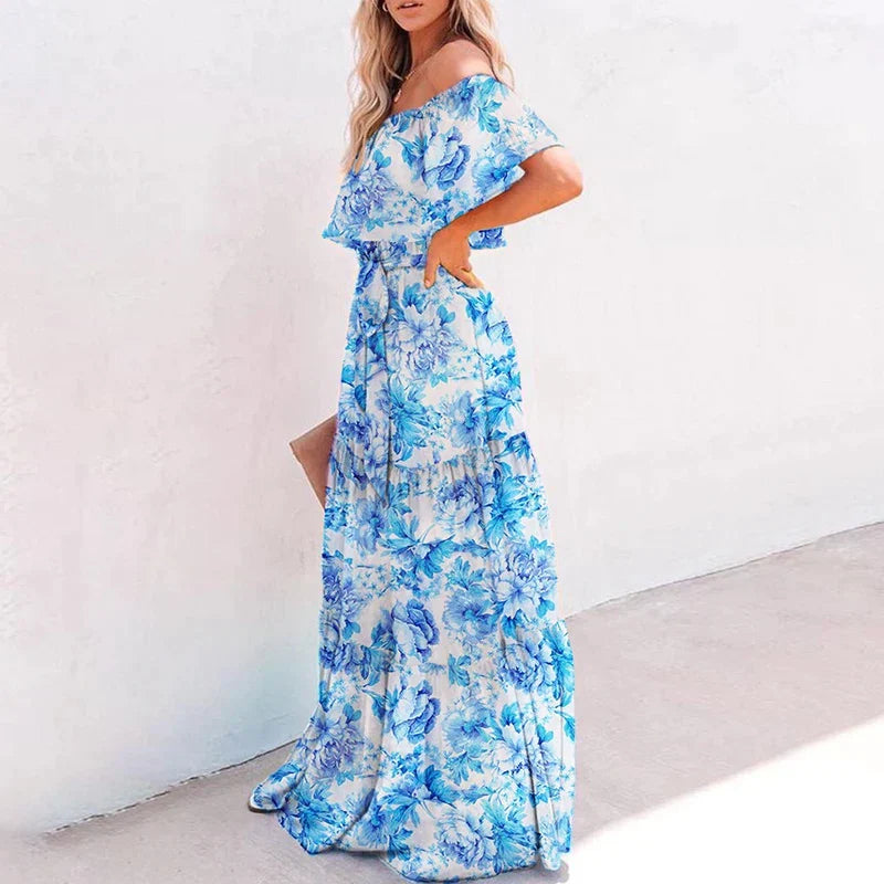 Stella - Long dress with ruffles