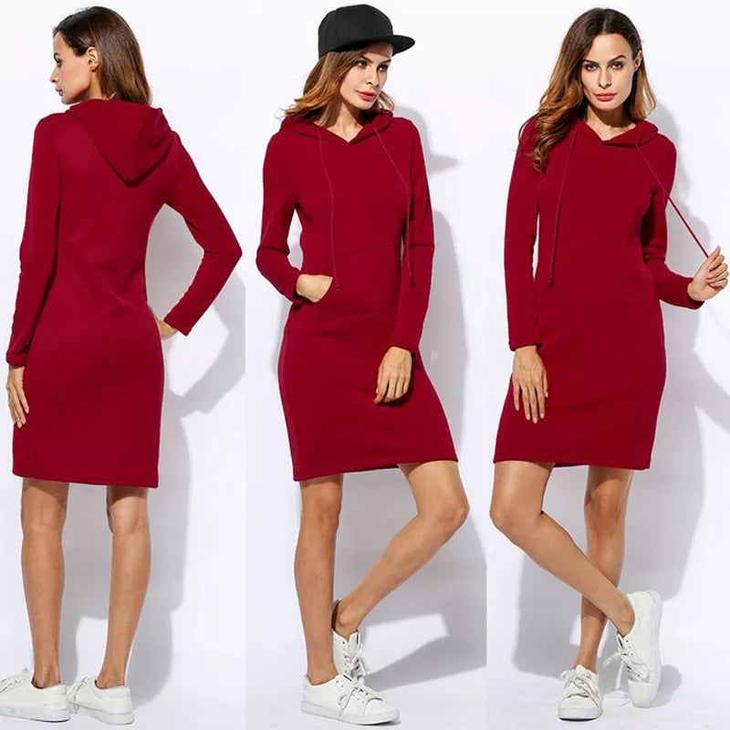 Addie - Sweatshirt dress with hood