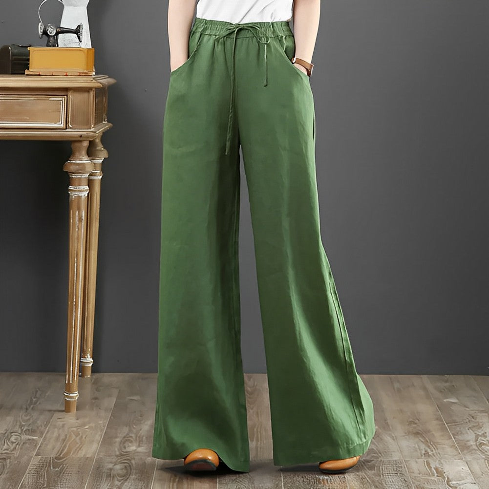 Casual linen summer trousers