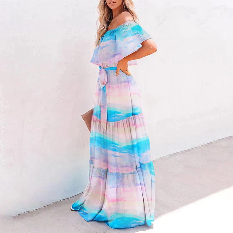 Stella - Long dress with ruffles