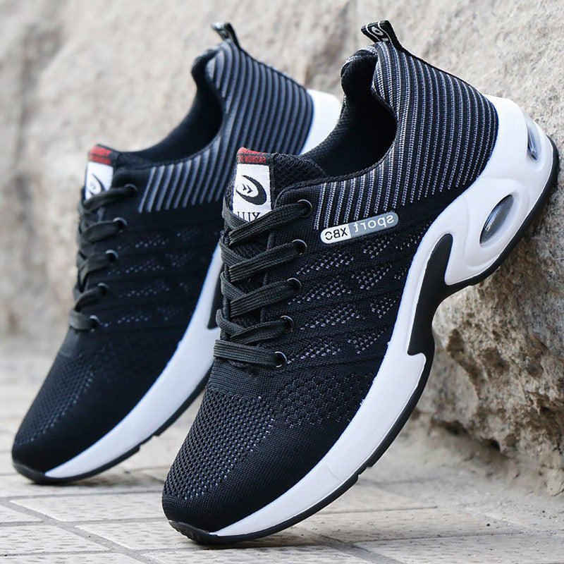 Men's Athletic Sneakers - Breathable Mesh - Cushioned Sole - Lightweight Sport Shoes