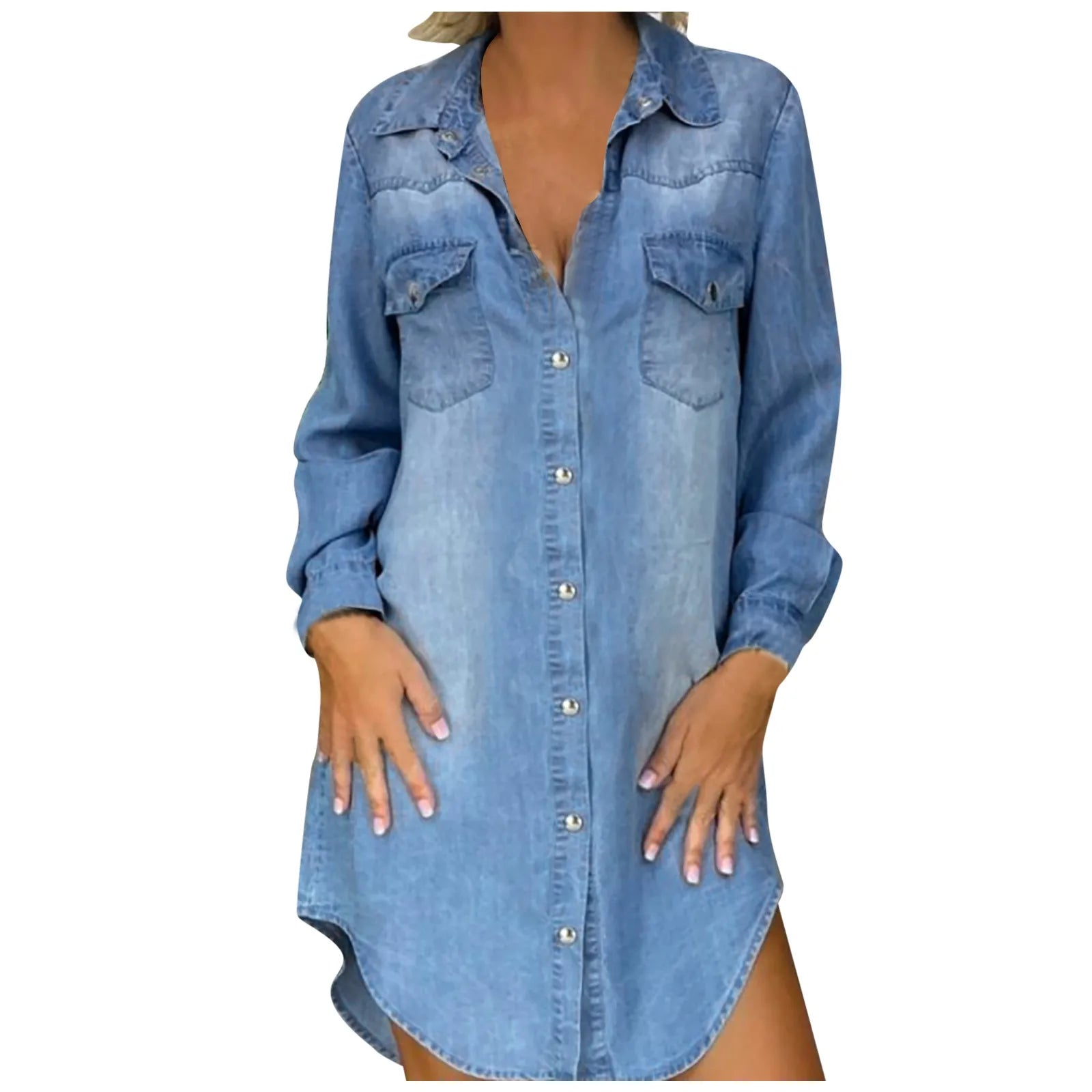 Wilma - Denim Shirt Dress