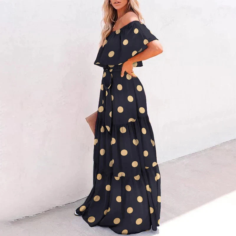 Stella - Long dress with ruffles