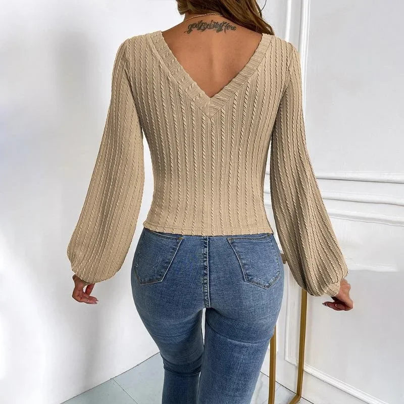 Twist Knitted Long Sweater