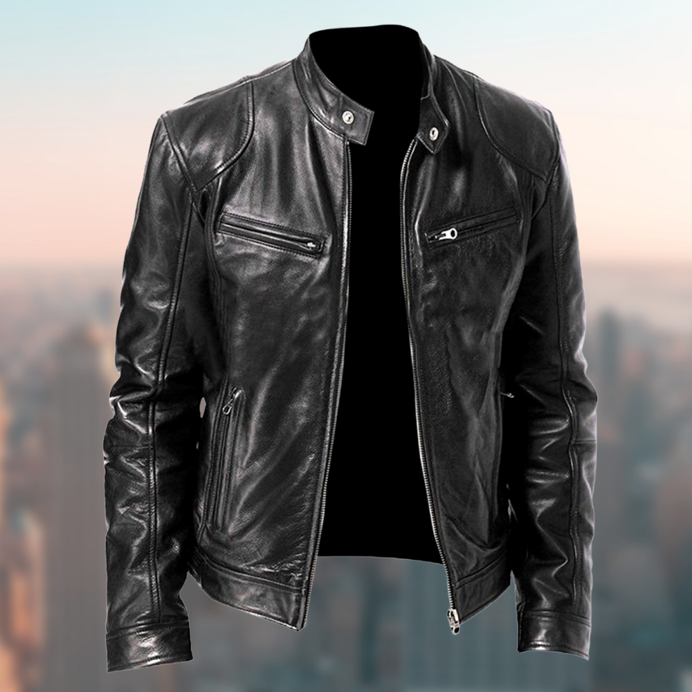 The stylish and unique leather jacket