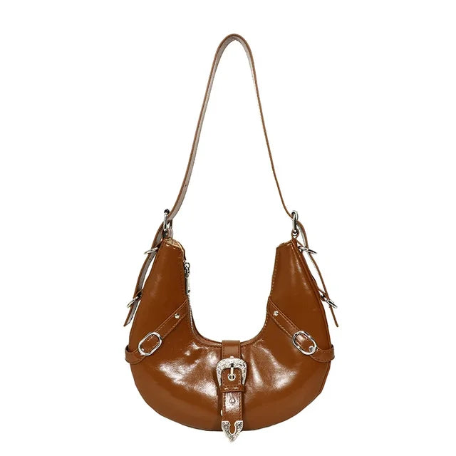 Lorelei - Fashionable shoulder bag with silver hardware accents