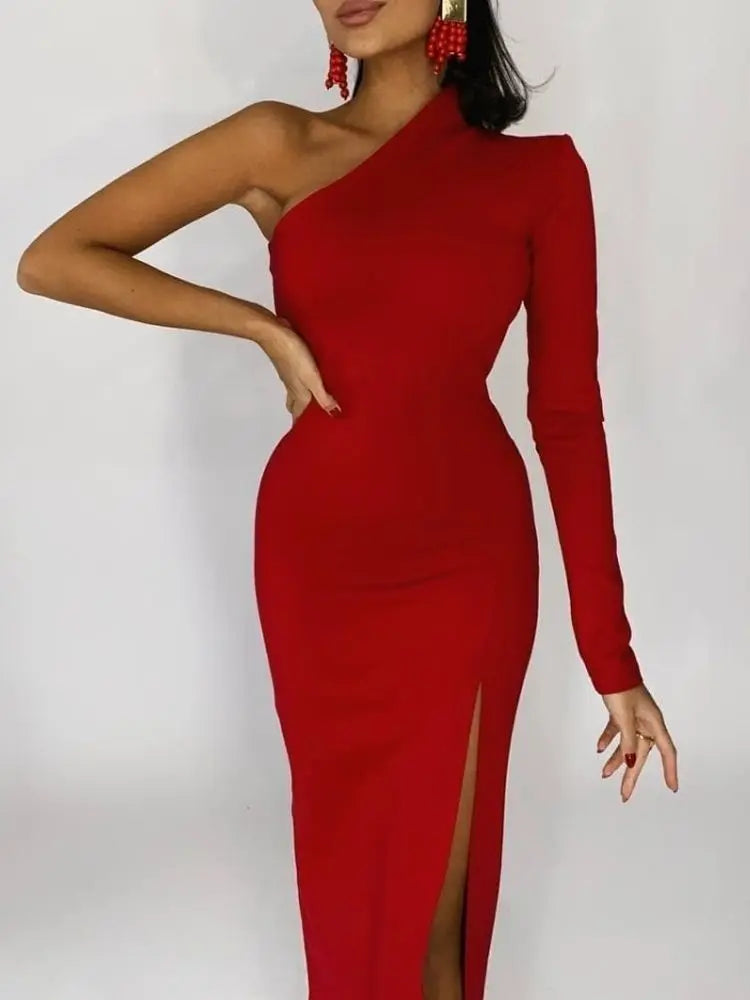 Sasha - Elegant One Shoulder Dress