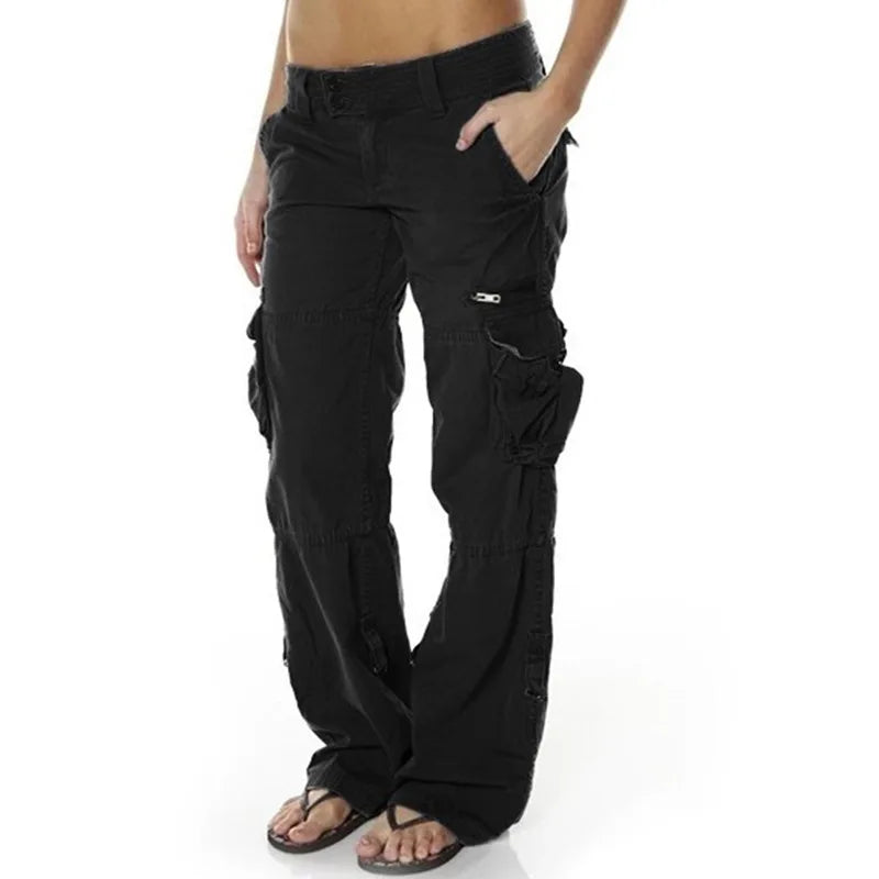 Hailey - Low Waist Cargo Pants - Casual - Trendy - Ideal for Fall