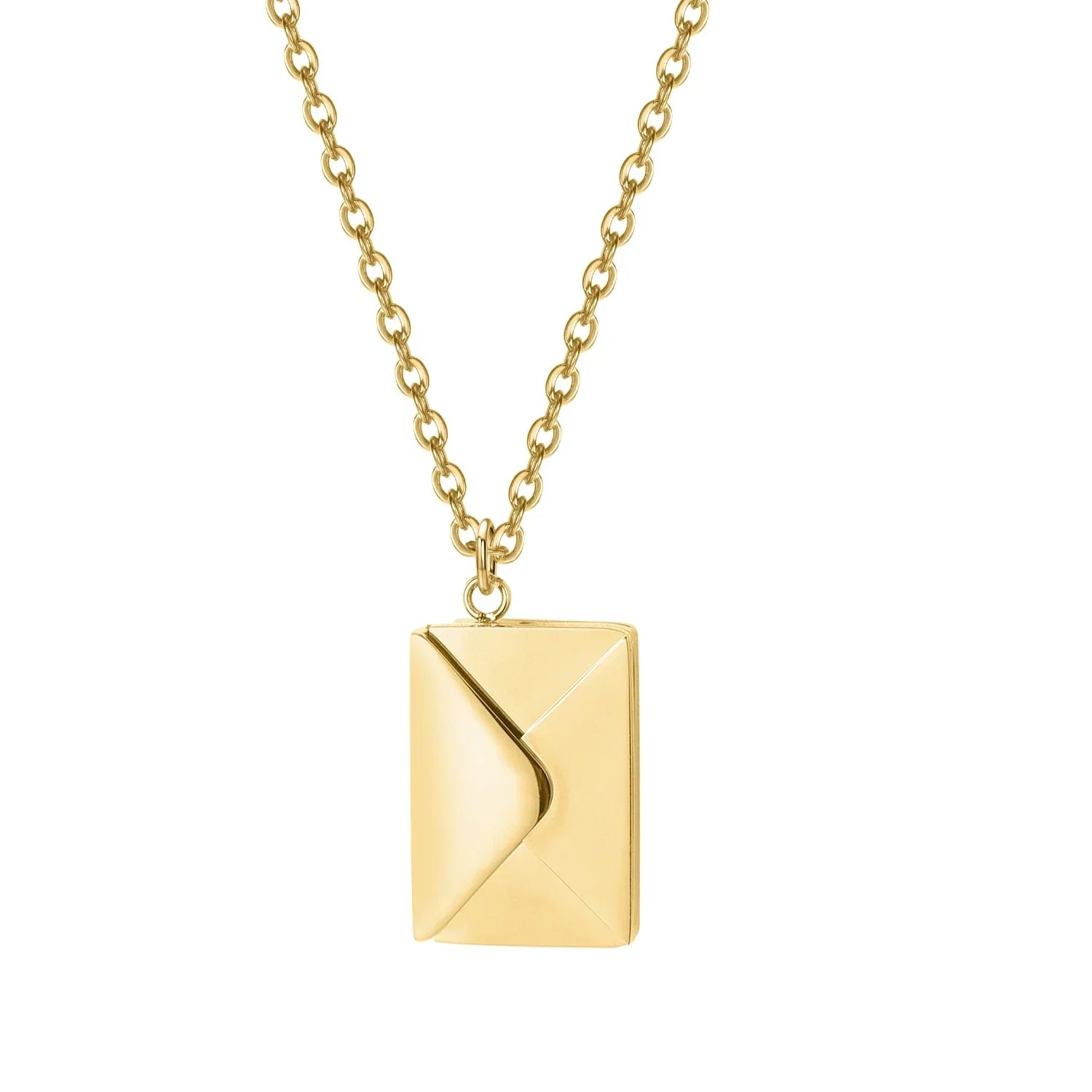 Sofia - Geometric pendant necklace with envelope