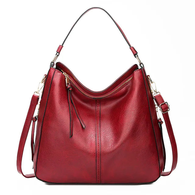 Large leather bag for women