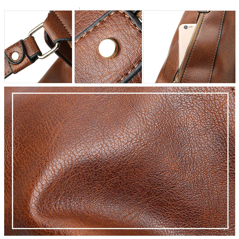 Large leather bag for women