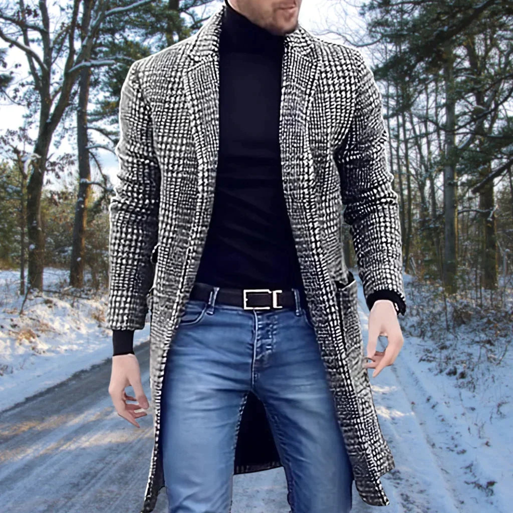 Wool Jacket Casual Checkered