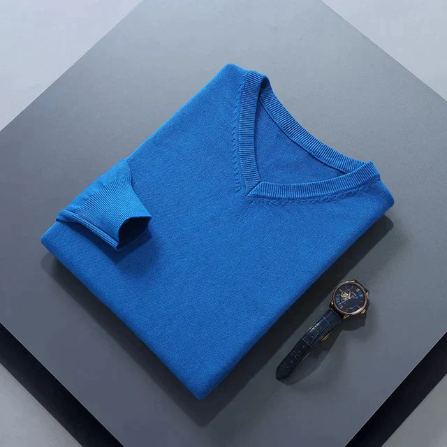 Rico - Solid jumper with V-neck