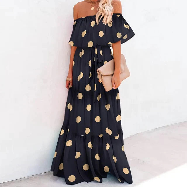 Stella - Long dress with ruffles