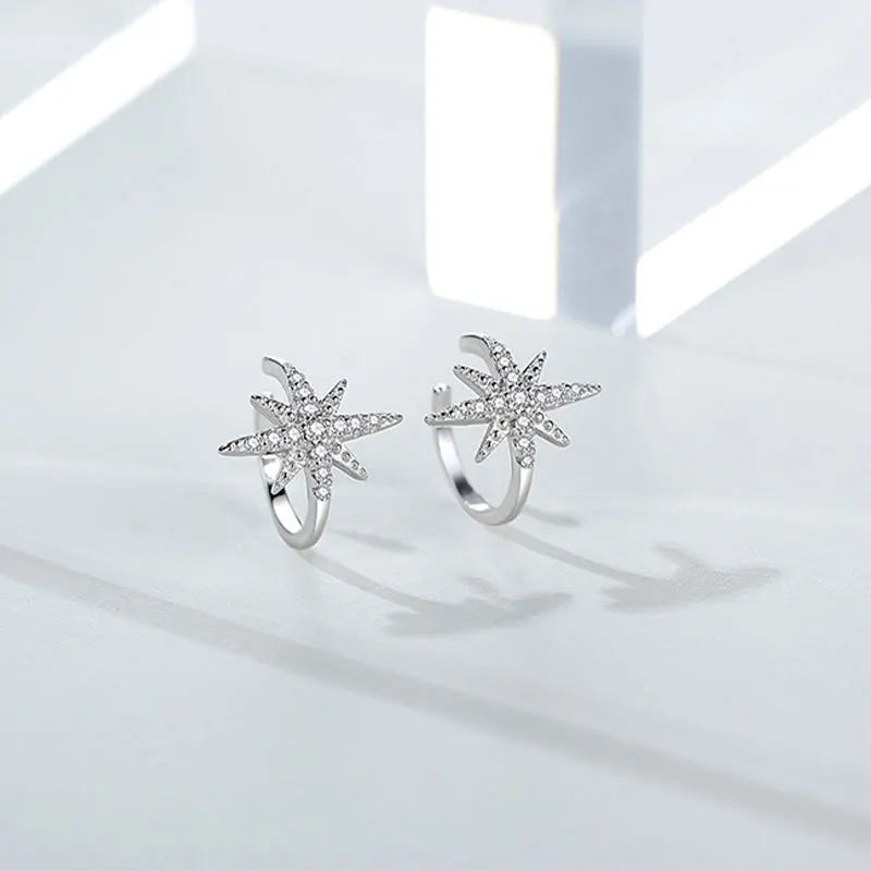 Elodia - Starburst stud earrings with rhinestone