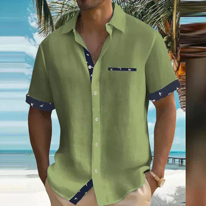 Adorable summer shirt with lightweight fabric and sea breeze design