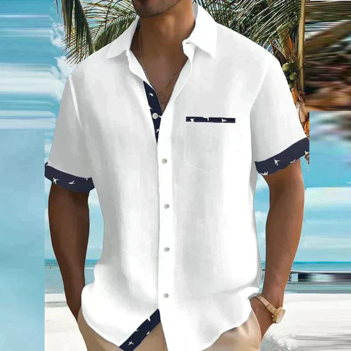 Adorable summer shirt with lightweight fabric and sea breeze design