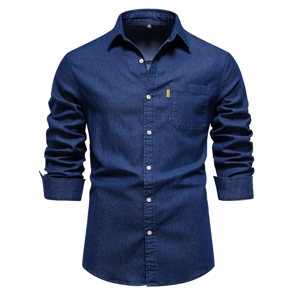 Lars - Sustainable men's denim shirt made from organic cotton