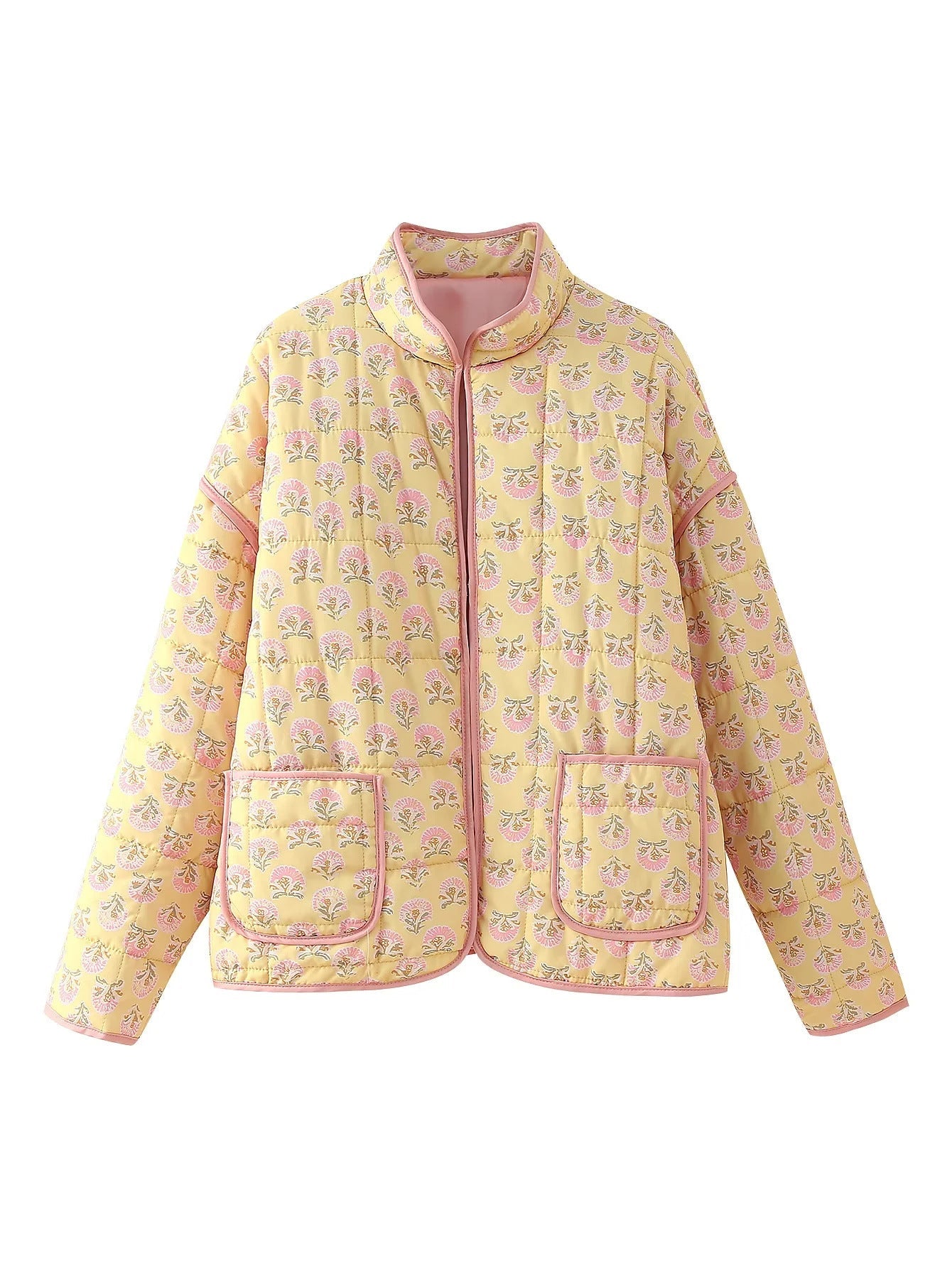 Vintage floral print jacket for women