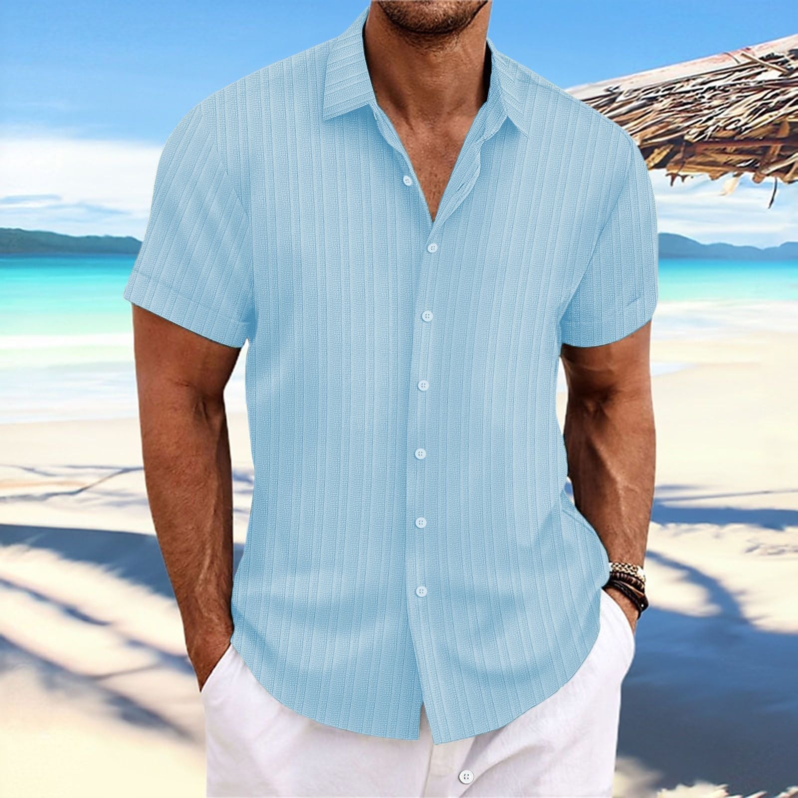 Alvaro - Striped shirt for men