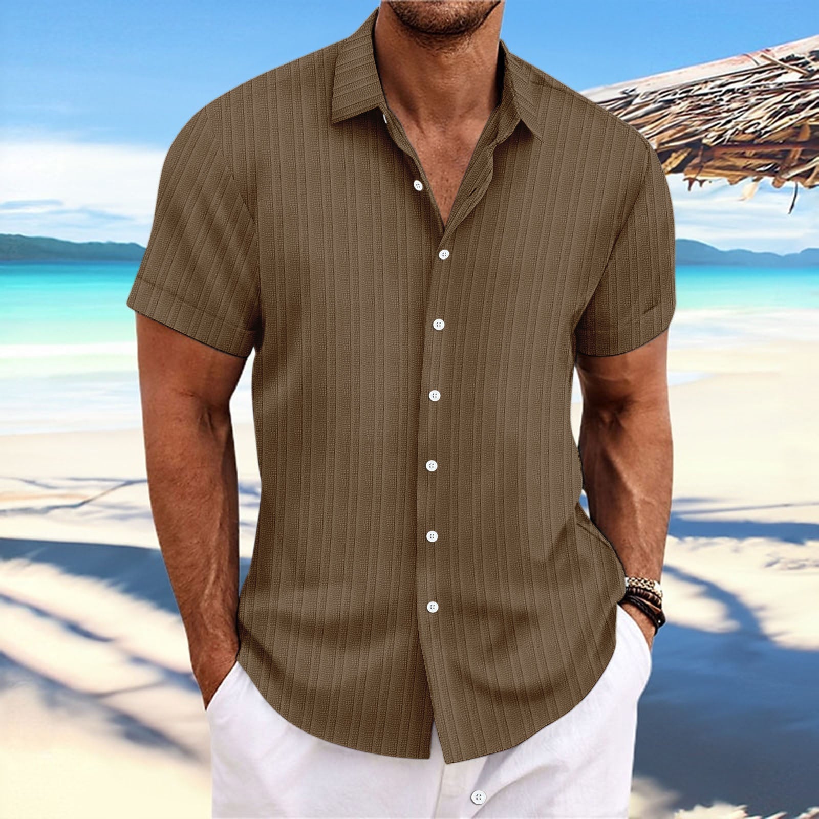 Alvaro - Striped shirt for men