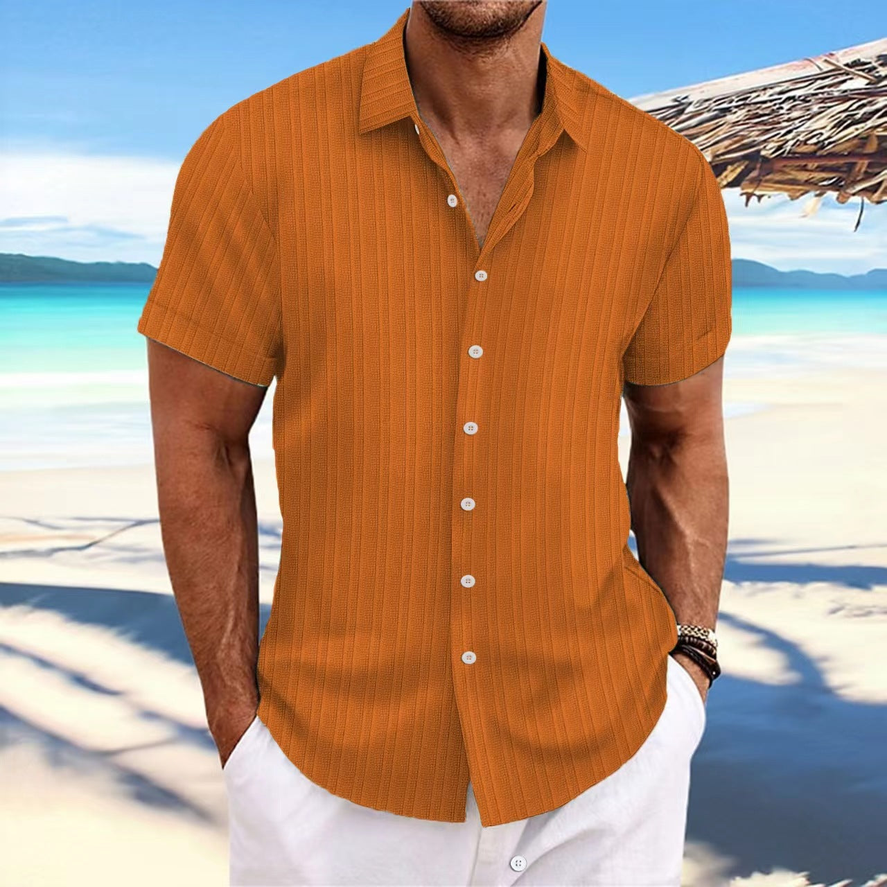 Alvaro - Striped shirt for men