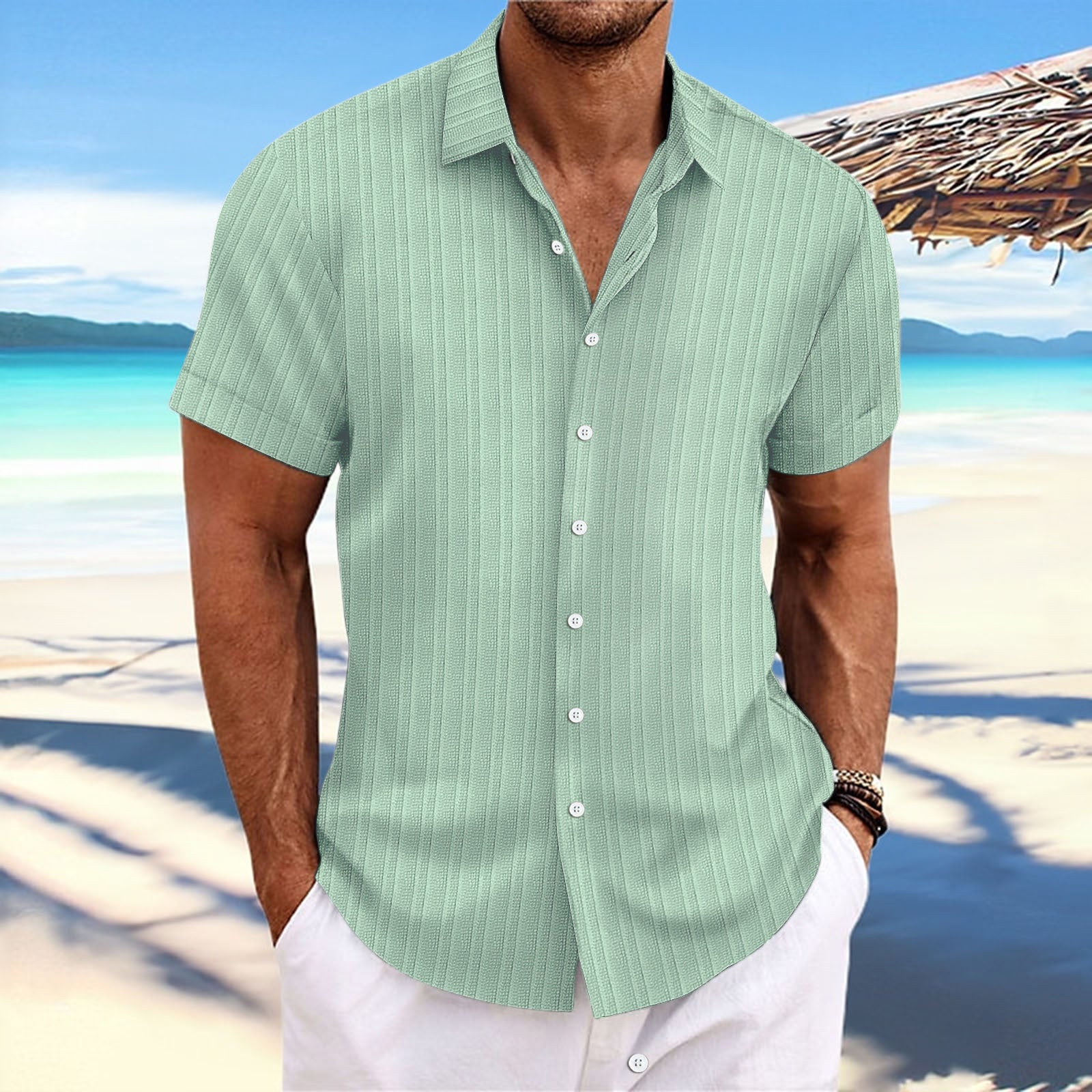 Alvaro - Striped shirt for men