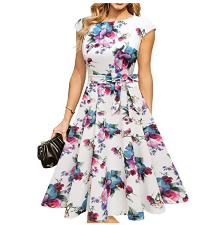 Taylor | Women's Floral Print Flutter Sleeve Dress