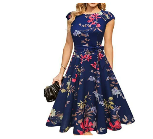 Taylor | Women's Floral Print Flutter Sleeve Dress