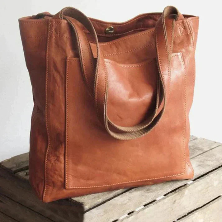 Leather shoulder bag