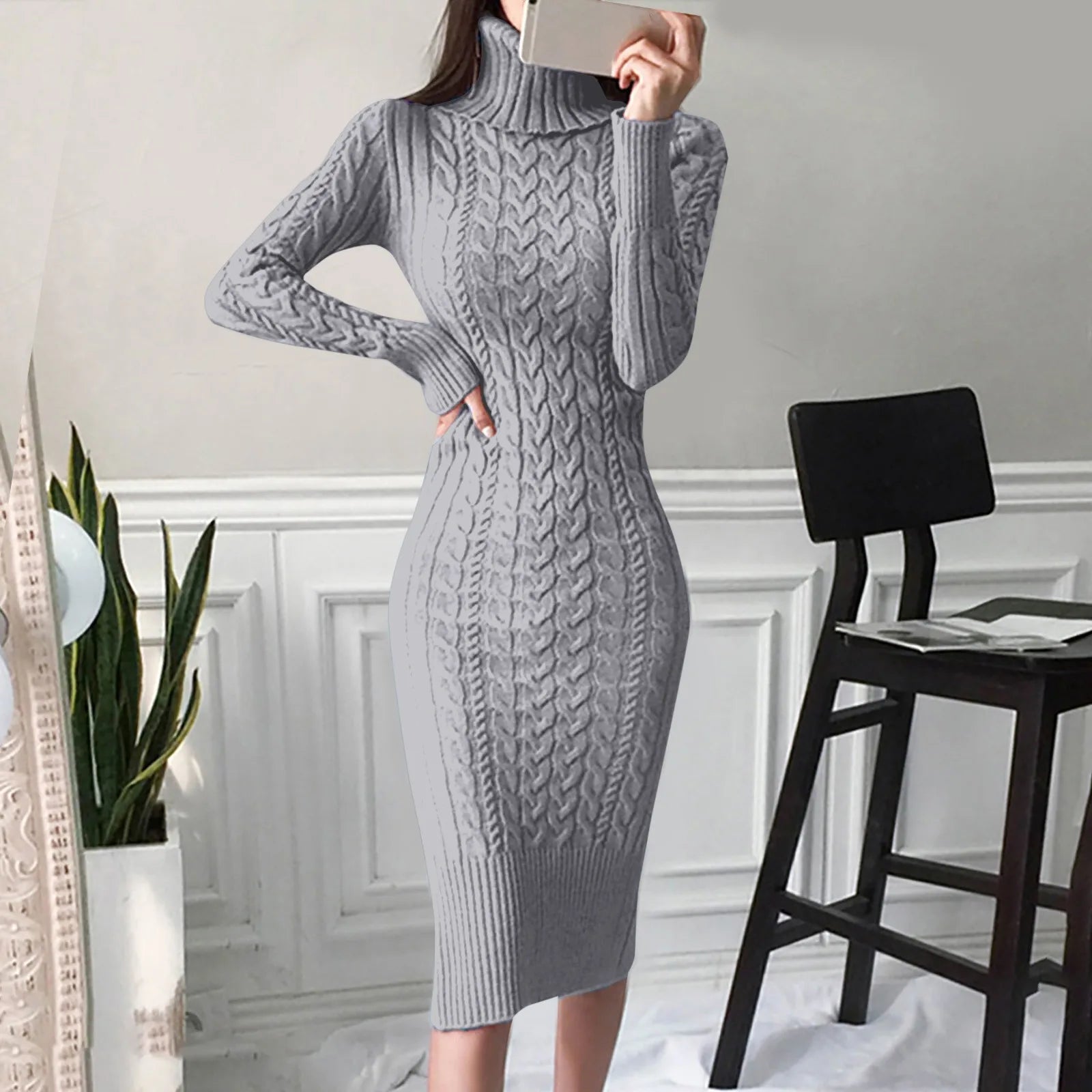 Zephyra - Elegant Cable Dress