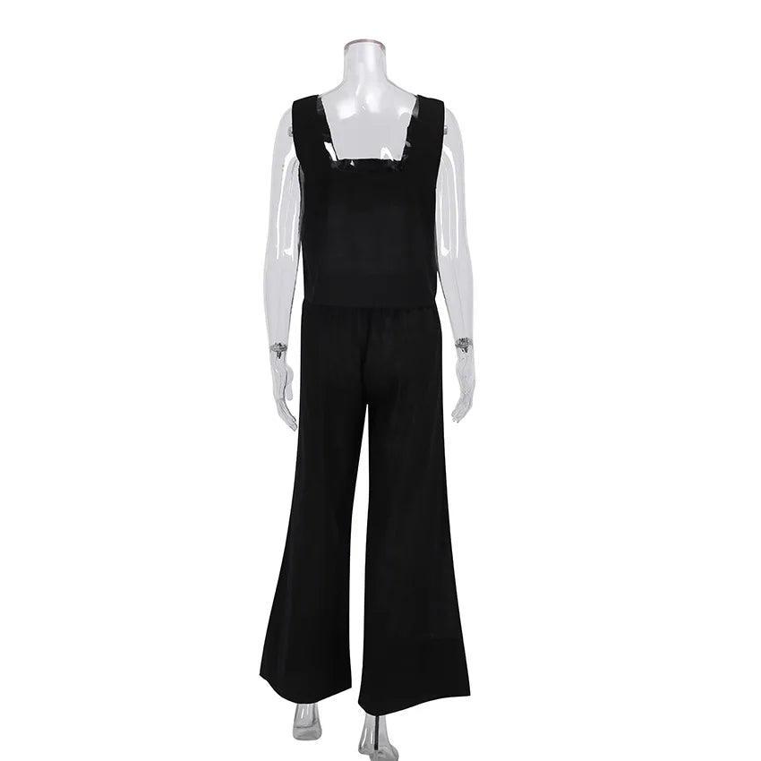 Eloise - Flowing wide trousers with matching tank top