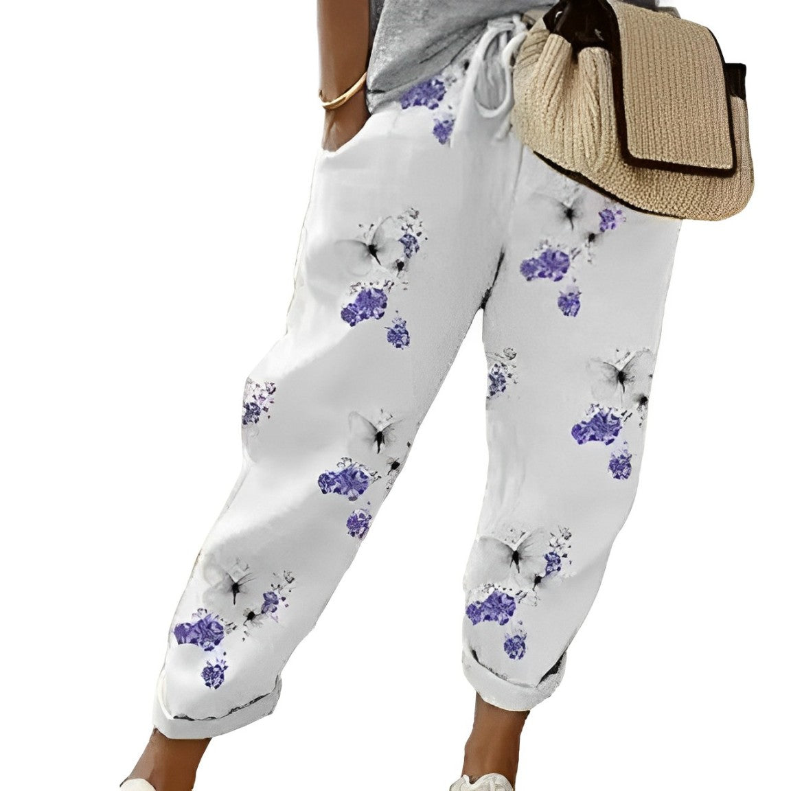 Isabella - Trousers with elasticated waist and drawstring